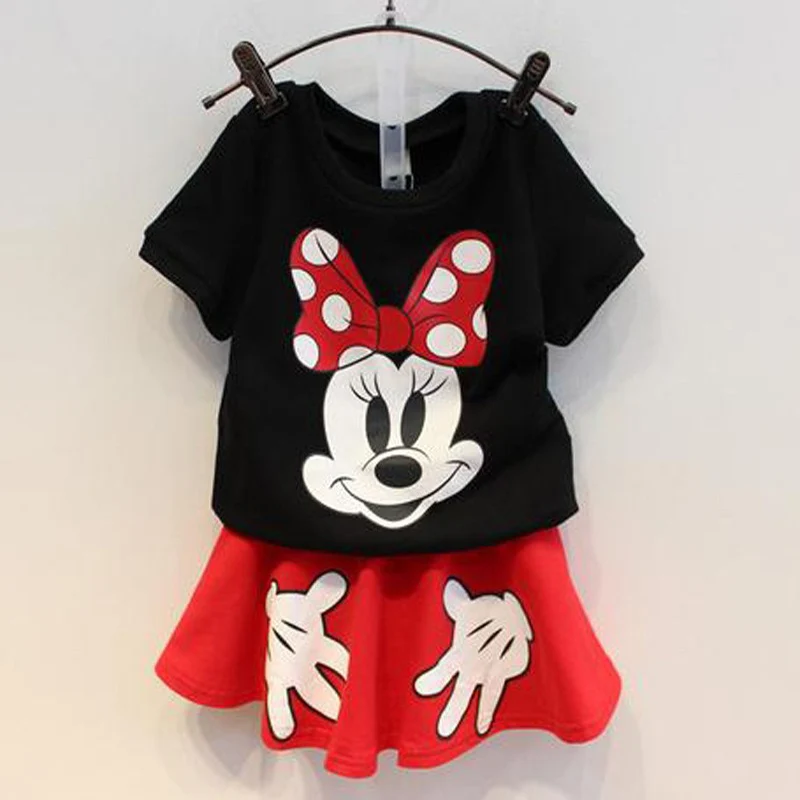 Комплекты летней одежды для девочек из 2 предметов Детская футболка с короткими