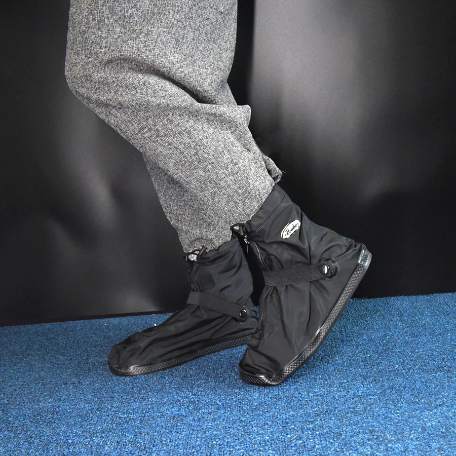 Demine Waterproof Shoes Cover Outdoor Sport Non-slip Reusable Rain Shoes with Internal Water Resistant Layer Ankle Boots Covers