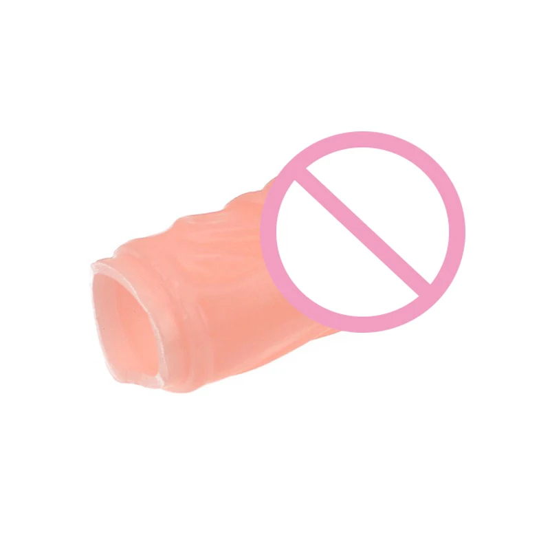 Реалистичный силиконовый удлинитель для пениса Мягкий рукав увеличения члена