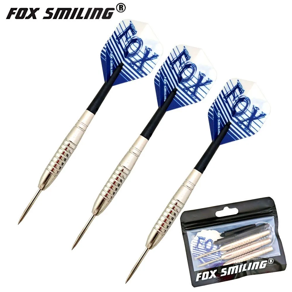 Fox Smiling 3 шт. 17 г профессиональные стальные наконечники Дартс с алюминиевые