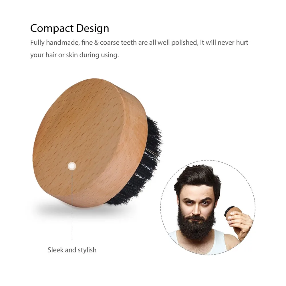 XPREEN Hair Combs 100% Pure Handmade Bristle Brush Professional Wood Comb Hairbrush Set for Beard &amp Mustache Styling | Красота и