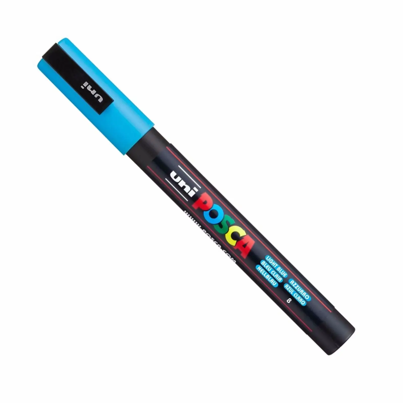 PC-3M Light Blue 1 шт., UNI Posca маркеры 0,9 мм-1,3 мм, 17 цветов, PC-3M, базовый маркер для постеров, рекламных граффити, офисные принадлежности - Цвет: PC-3M Light Blue