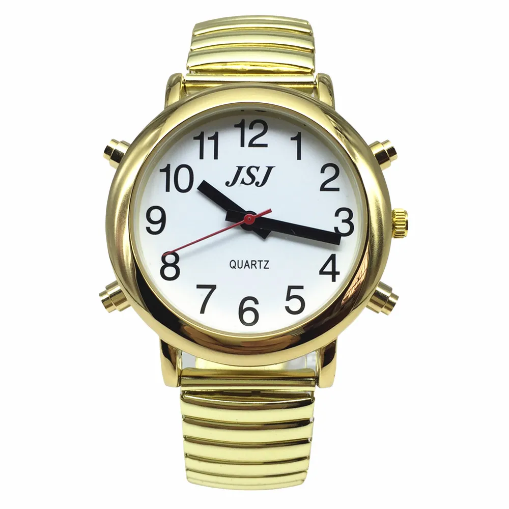 

Spanish Talking Watch with Alarm, White Dial, Expansion Band