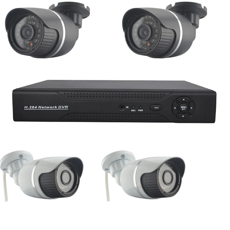 4 канала 1.3mp HDCVI ИК видеонаблюдения Камеры Скрытого Системы комплект Наружная