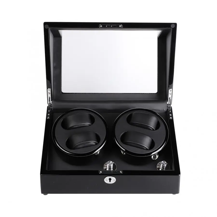 Профессиональная Черная Автоматическая беззвучная коробка для намотки часов