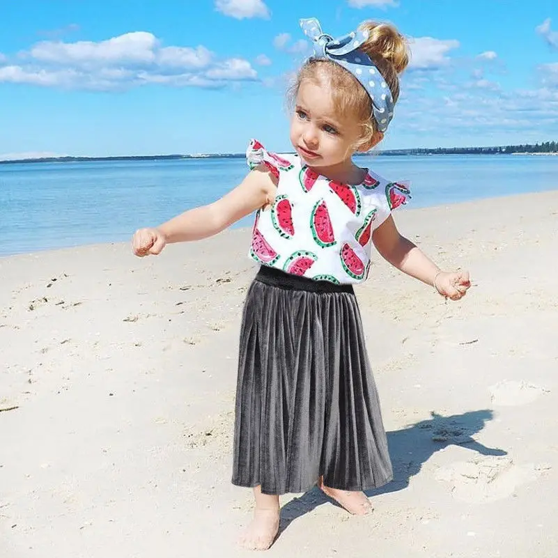 2017 Вельветовая юбка-пачка принцессы для свадебной вечеринки детская Детская