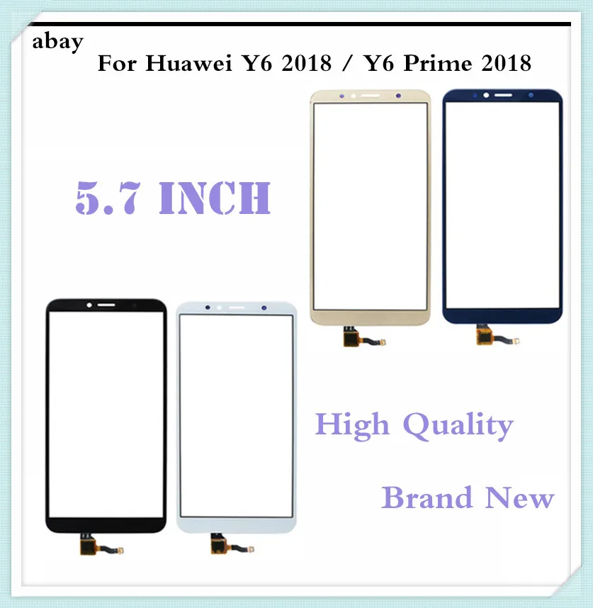 Новый сенсорный экран 5 7 дюйма для Huawei Y6 2018 / Prime сенсорная панель дигитайзер