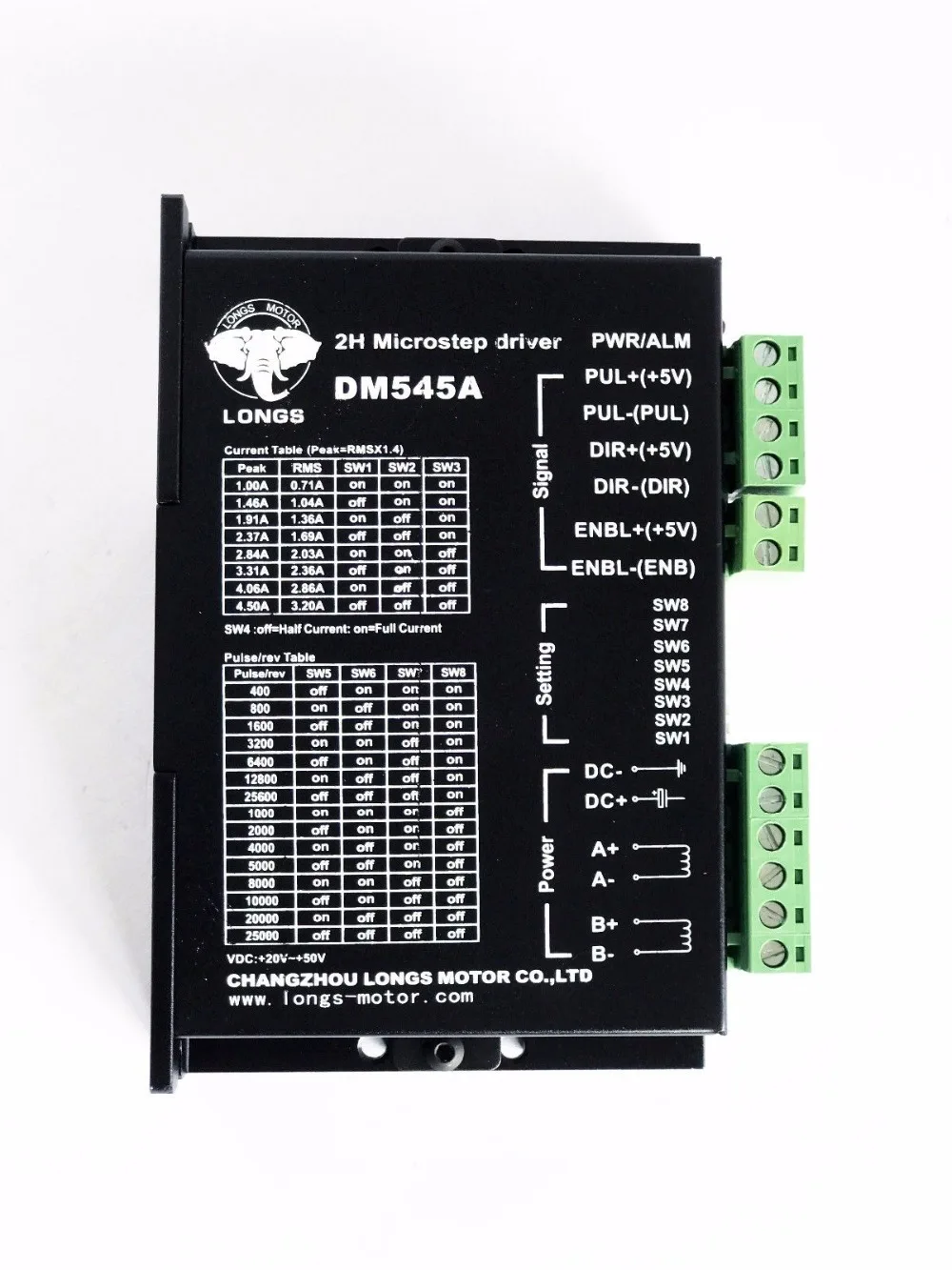 Драйвер шагового двигателя DM545A драйвер для 3 осевого nema23 34 20 50 В постоянного тока 4