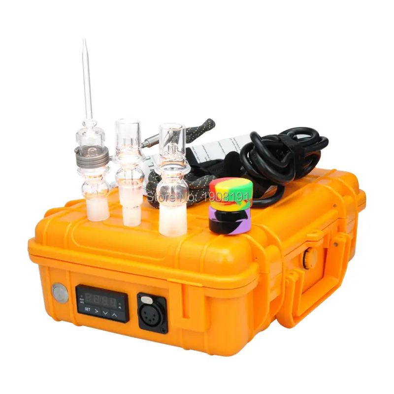 ABS чехол E-nail Quartz nail V2 kit черный оранжевый для стеклянных труб нагревательная