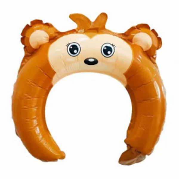 monkey Новая детская мультяшная повязка на голову в виде животного, воздушный шар из алюминиевой фольги, маленький подарок на день рождения, украшения для детских игрушек - Цвет: monkey