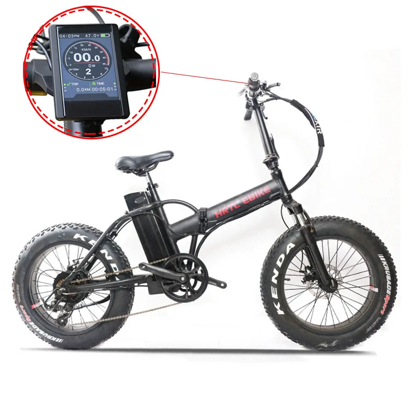 Verkaufen 20 Zoll Elektrische Fahrrad 48v500w Bafang Motor TFT LCD Fett Ebike Falten Elektrische Mountainbike Strand Schnee 4,0 Fett Reifen Fahrrad