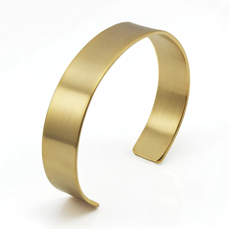 2017 Новый золотой браслет на запястье нержавеющая сталь простая пустая блестящие