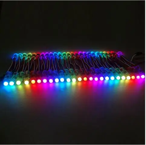 100 шт./лот WS2811 DC 5 в 12 мм IP68 полноцветный открытый водонепроницаемый RGB светодиодный модуль пиксельный светильник с WS2801 IC светодиодный модуль