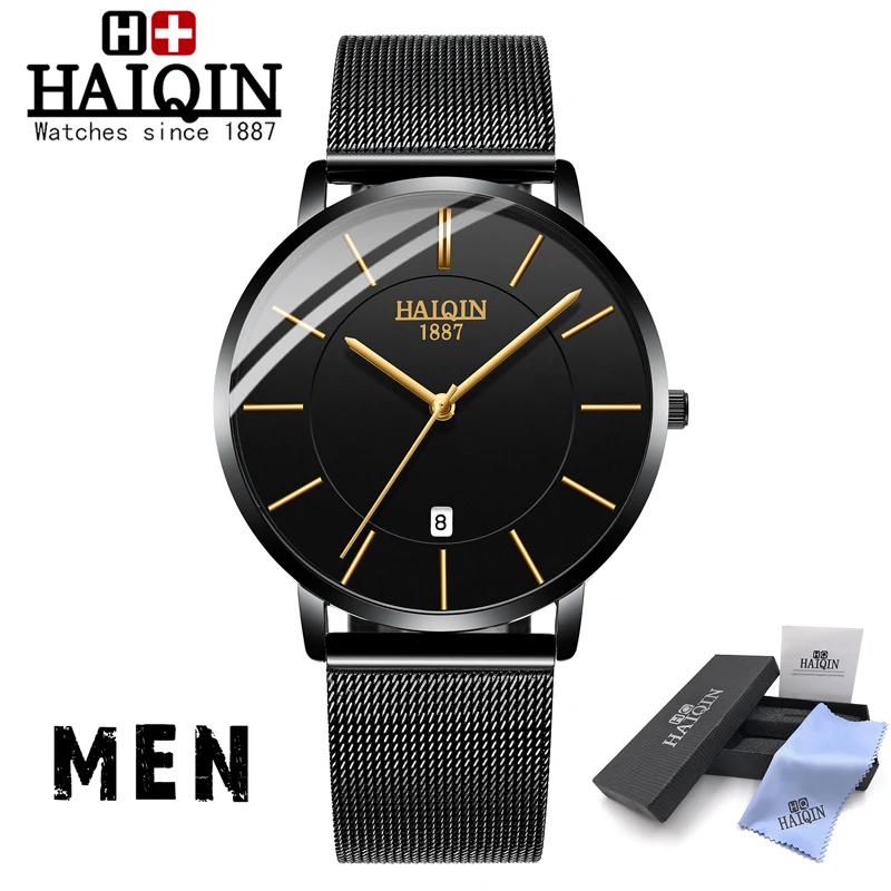 Часы наручные HAIQIN Мужские кварцевые модные брендовые люксовые спортивные