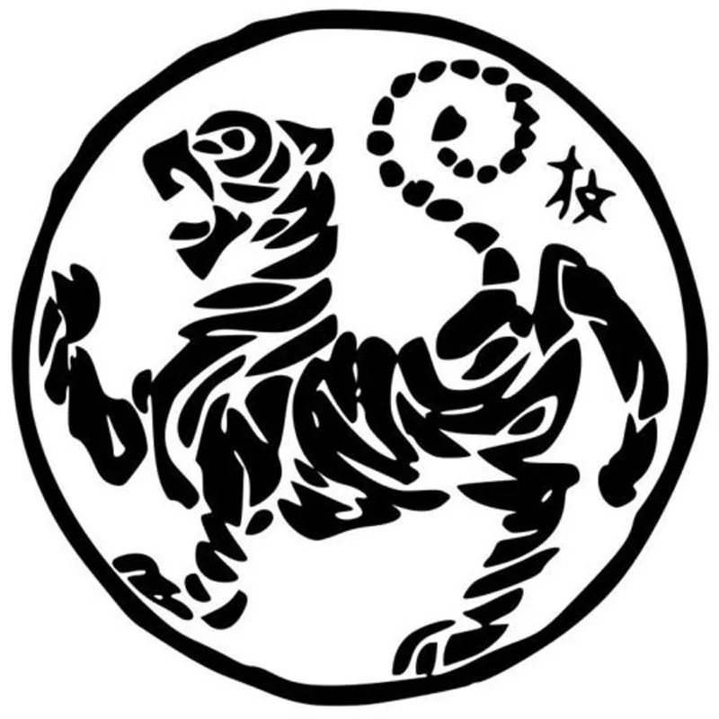 18X18CM SHOTOKAN TIGER KARATE DO LOGO виниловые наклейки для автомобиля Sticker Black Silver S6 2324|car