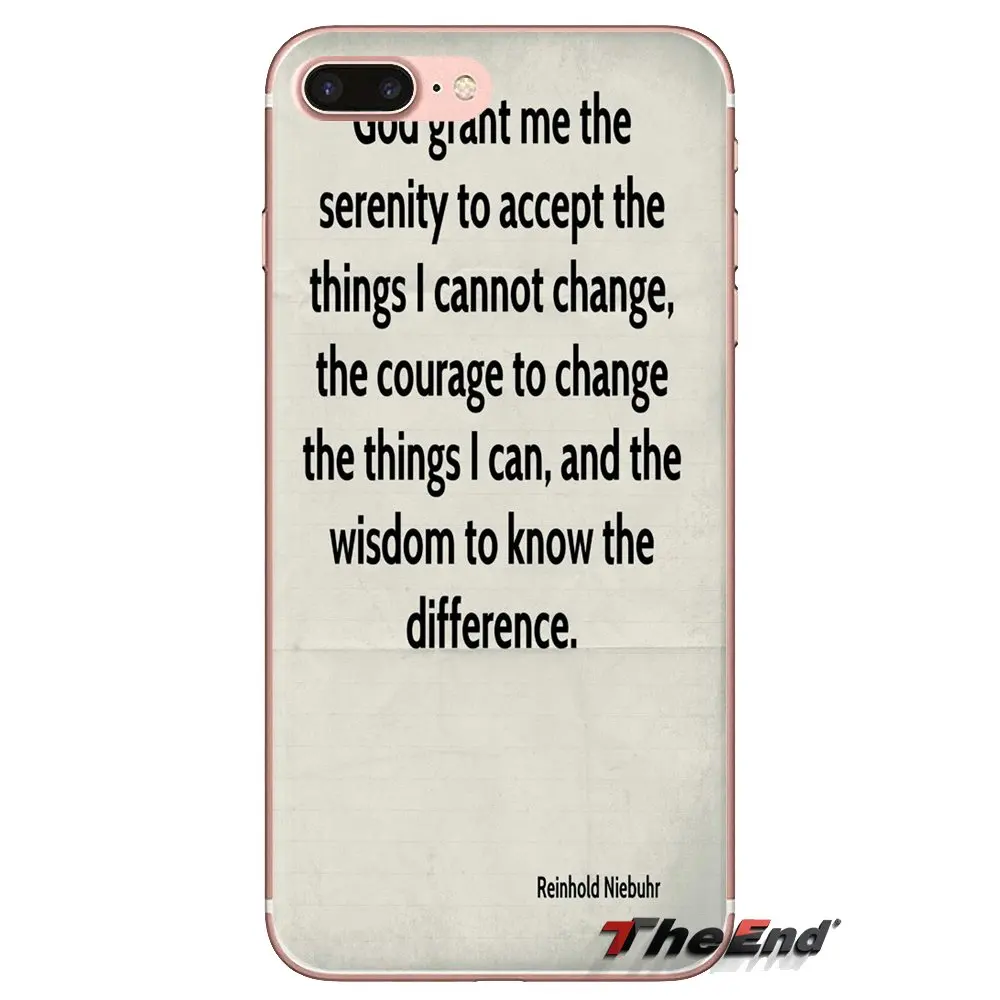 Silicone Phone Cases For Xiaomi Redmi 4A S2 Note 3 3S 4 4X 5 Plus 6 7 6A Pro Pocophone F1 God grant me to serenity I cant change |