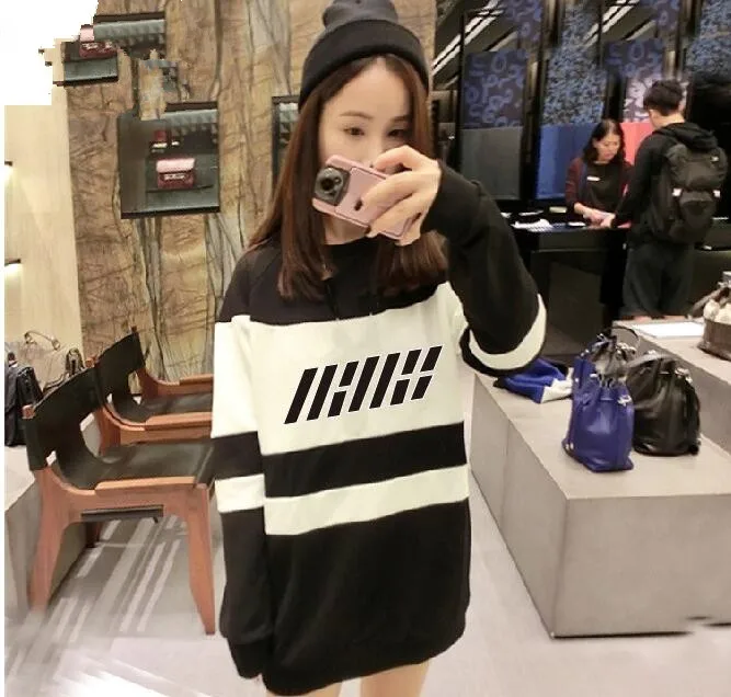 KPOP Korean Fashion IKON NEW KIDS BEGIN Album Concert Cotton Hoodies Hat Clothes K-POP Pullovers Sweatshirts harajuku hoodies | Женская