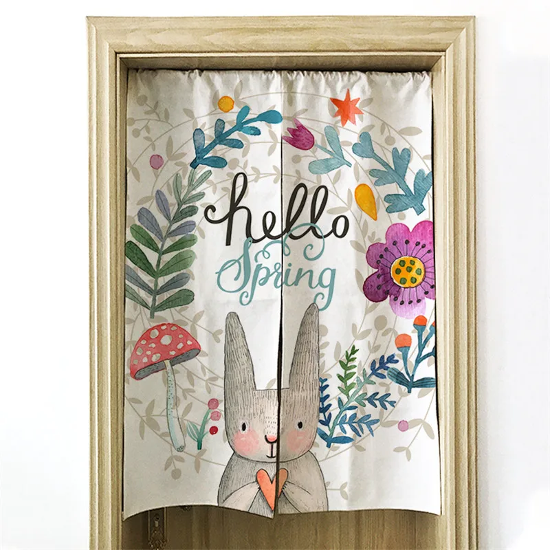 Японский стиль льняная дверь занавески шторы для спальни кухни домашнее