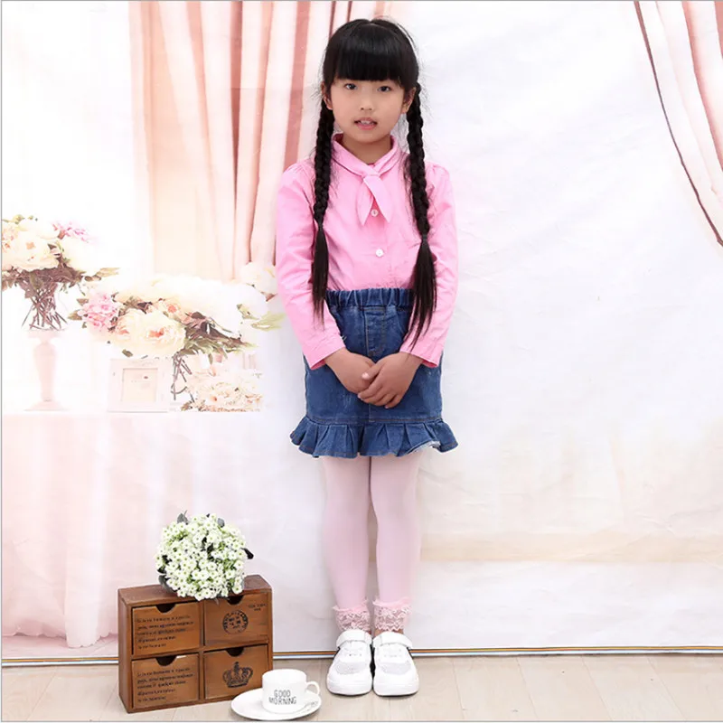 Все код для детей от 2 до 7 лет девочек весна-осень розовые бежевые кружевные