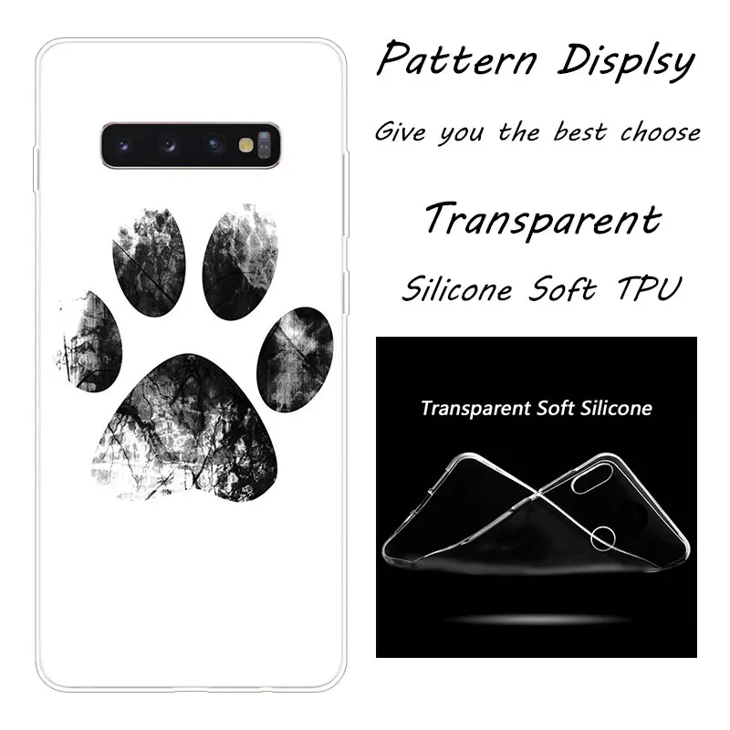 012 Мягкий силиконовый чехол Best friends Dog paw для samsung Galaxy S10 S9 S8 Plus S7 Edge A6 A8 Plus A7 A9 A5 Модный чехол - Цвет: 012