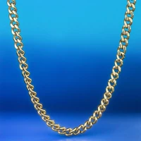 dnschic cuban miami link for men cuban necklace gold chain stainless steel cuban 5 5mm hip hop necklace mens hip hop wholesale