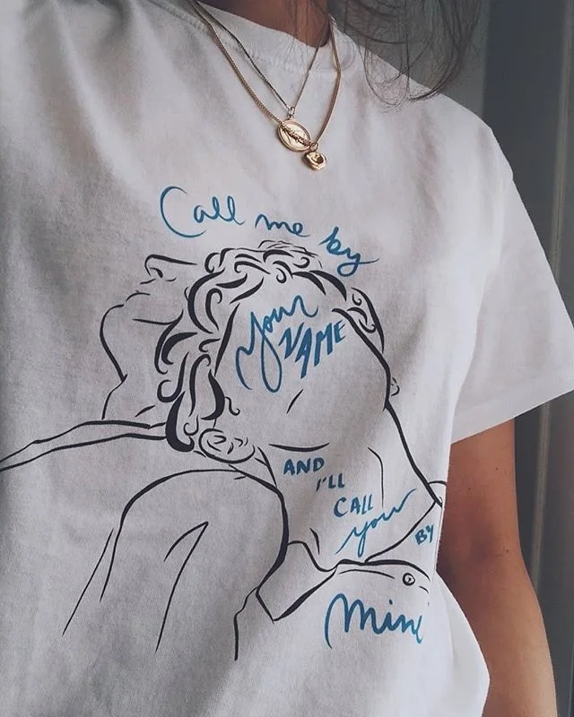 PUDO XSX футболка унисекс с надписью Call Me By Your Name в стиле Aethetic Grunge Lgbt Elio Oliver|Футболки| |