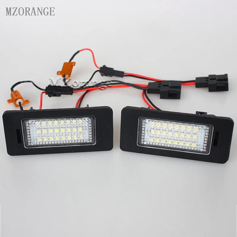 MZORANGE белый 24-SMD светодиодный номерной знак света для SKODA Octavia 3/превосходные B6 Combi/Rapid Yeti/SKODA Fabia, комплект из 2 предметов