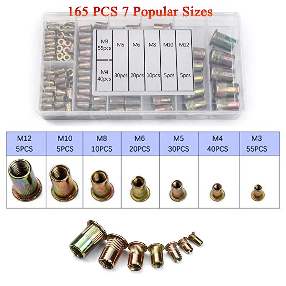 Набор заклепок из нержавеющей стали 304 набор оцинкованной углеродистой