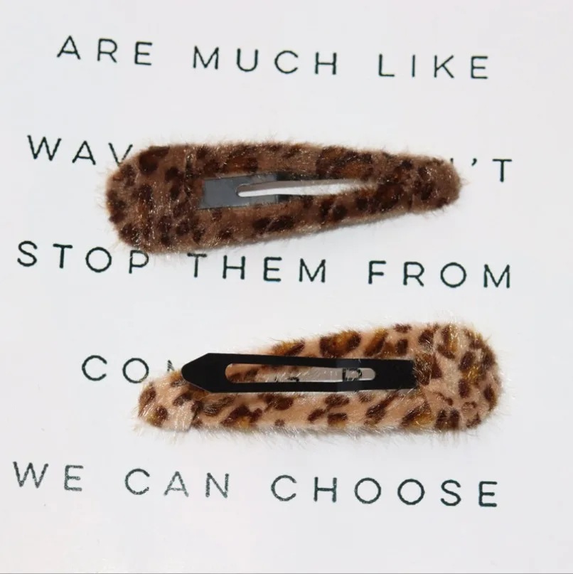 Earofcorn простая сетчатая красная леопардовая заколка для волос пушистая BB женские