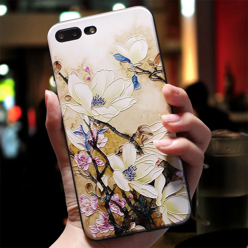 Милый 3D тисненый цветок чехол для телефона iphone X XS Max XR 10 8 7 6 6S Plus Чехол Мягкий