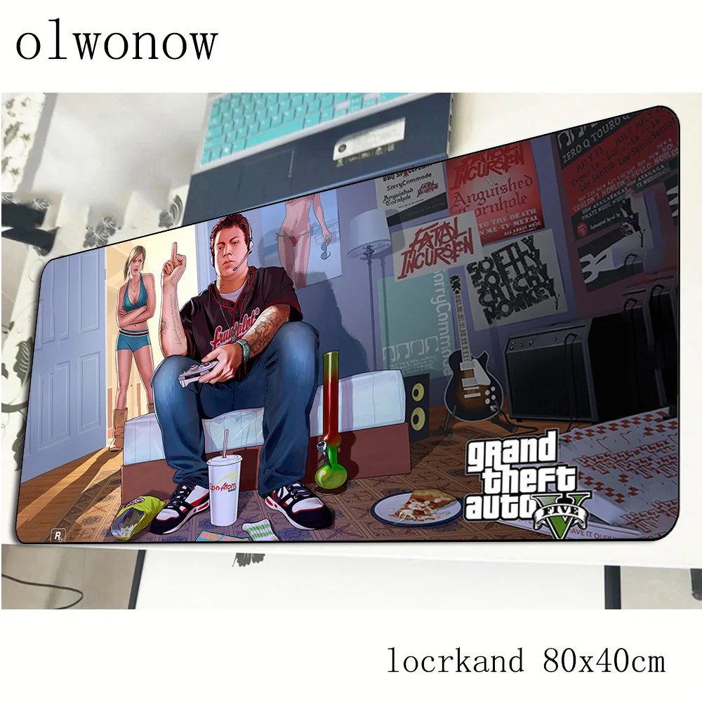 Гелевый коврик для мыши gta большой игровой 800x400x2 мм индивидуальные аксессуары