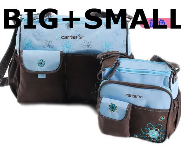 small big blue flowe Сумки для подгузников детские пеленки детские сумки Сумка для детских подгузников, смены Bolsas Maternidade прогулочная коляска carrinho de bebe Детские коляски сумка для мам - Цвет: small big blue flowe