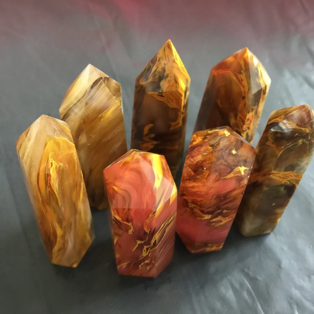 7 шт много плавления красочный кварц для лечения КРИСТАЛЛ ТОЧКА оптовая цена