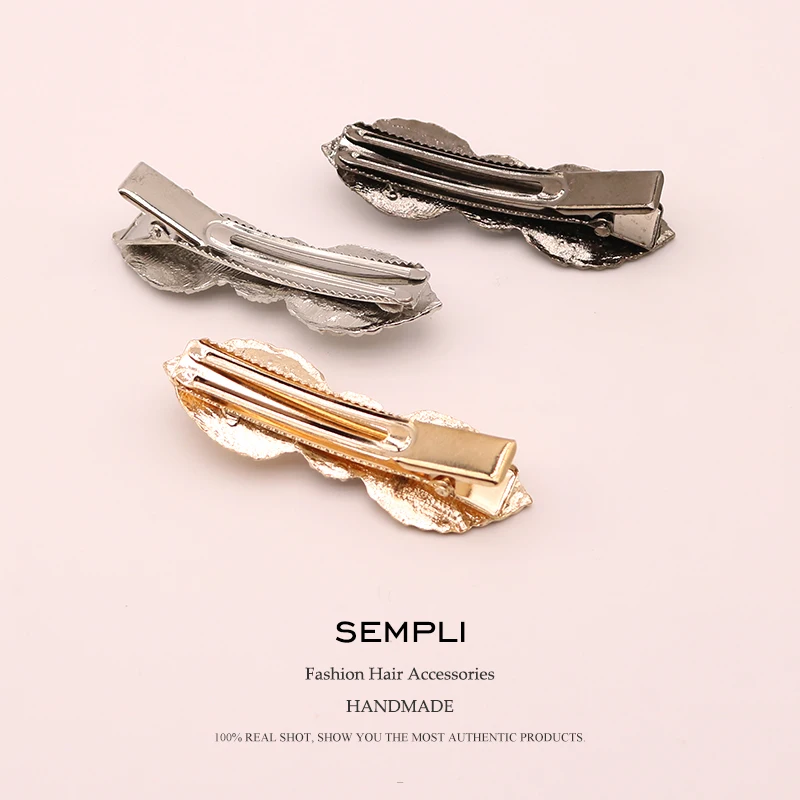 Empli 2019 модная женская заколка для волос с листьями 1 шт. металлическая жемчужная