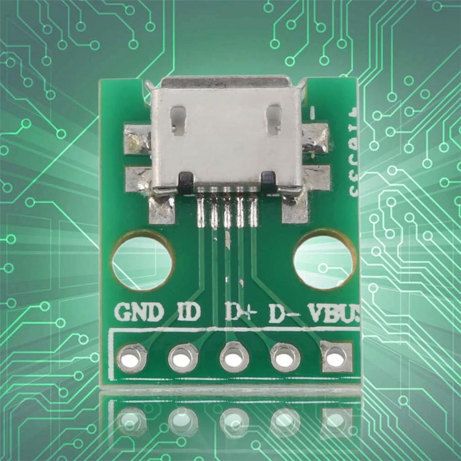10 шт. микро USB Dip адаптер 5pin Тип B разъем PCB конвертер патч к линии транзитной