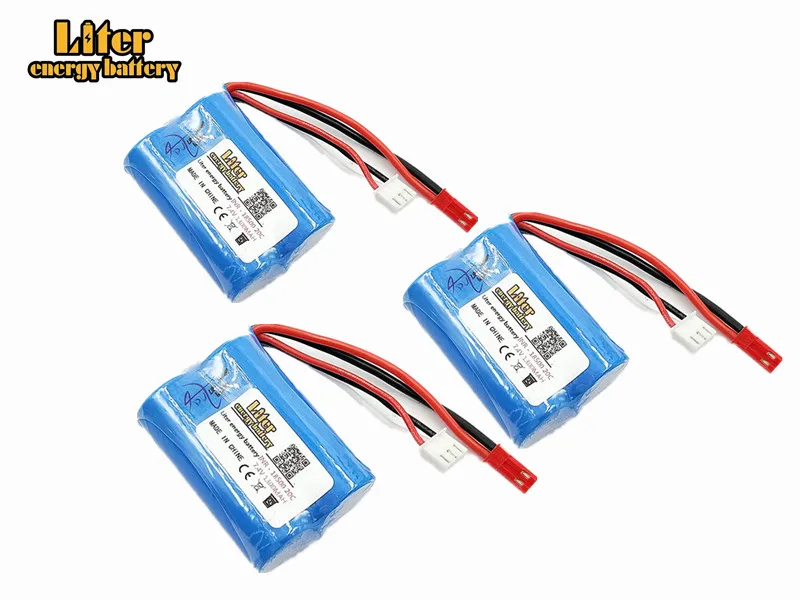 7,4 V 1300 mAH Lipo батарея для дистанционного управления Вертолет RC лодка 7,4 V 1300 mAH 20C разрядка 18500 игрушка Батарея цилиндрическая - Цвет: Черный