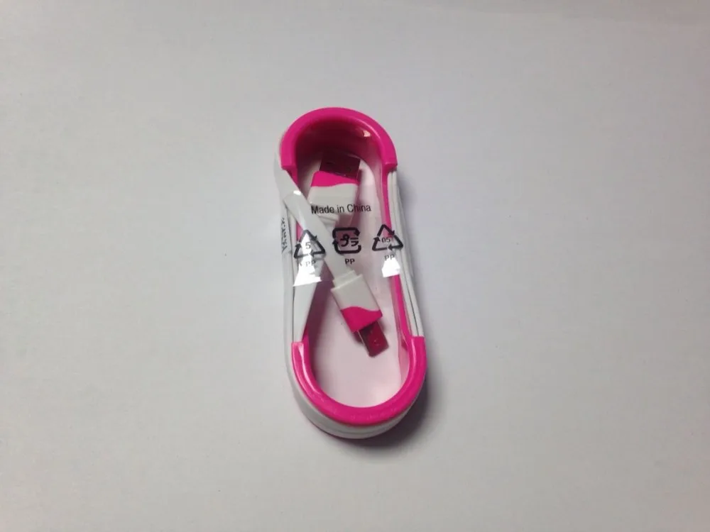 Красочные 1 М Лапша Плоская проволока Данных Зарядное Устройство V8 Micro Usb кабель