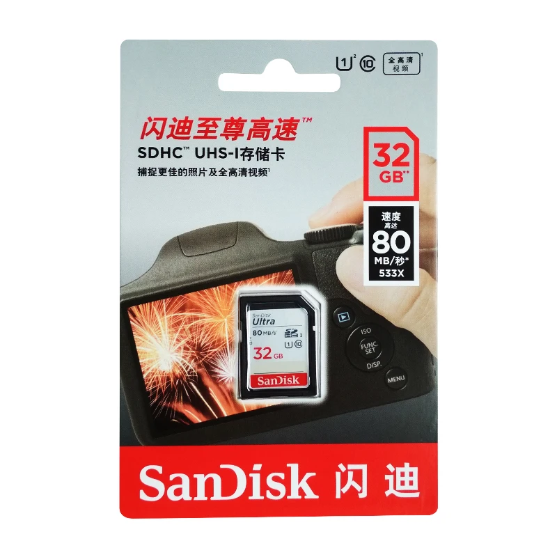 Оригинальный двойной флеш накопитель SanDisk UItra sd карта 16 Гб оперативной памяти 32