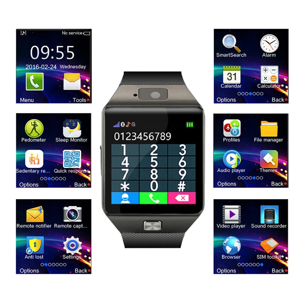 Новые оригинальные Смарт-часы DZ09 Sim умные часы с камерой вызова шагомером Bluetooth