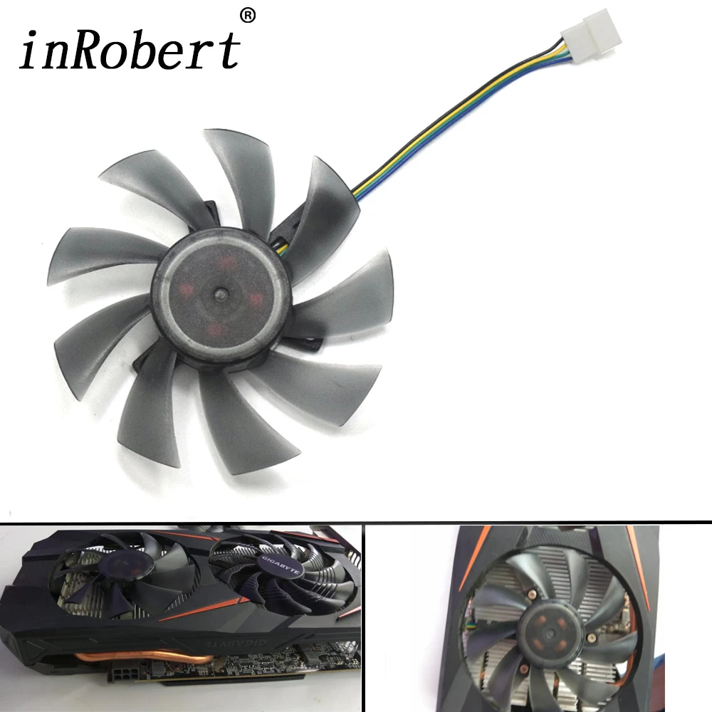 Кулер DIY 85 мм GTX 1060 4Pin с двумя шариками вентилятор для видеокарт Gigabyte GeForce 1050 Ti 1070 960