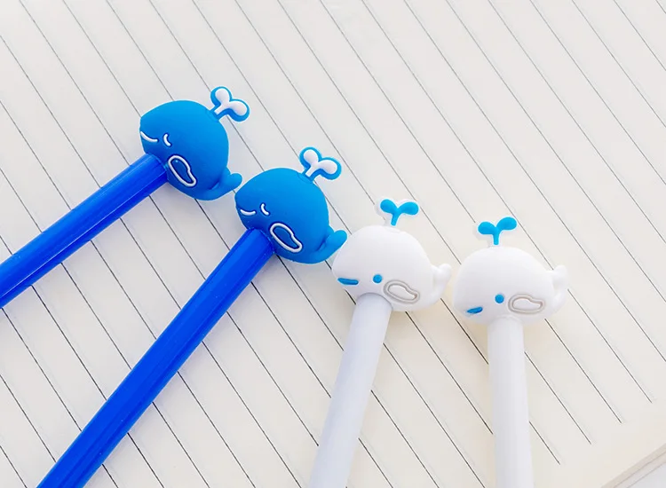 36 шт. креативная гелевая черная ручка с морским синим Китом школьные призы