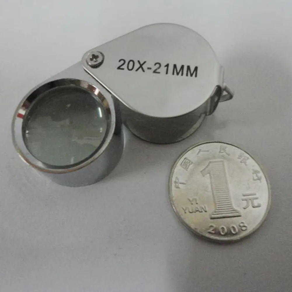 Металлическое складное портативное 10x21 мм 20x21 30x21 ювелирное увеличительное