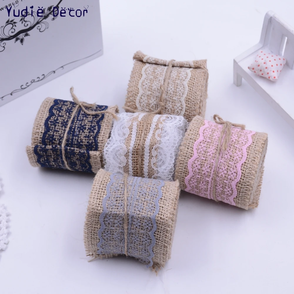 Длина 2 м в ширину 6 см натуральная кружевная отделка сделай сам венок Крафт лента