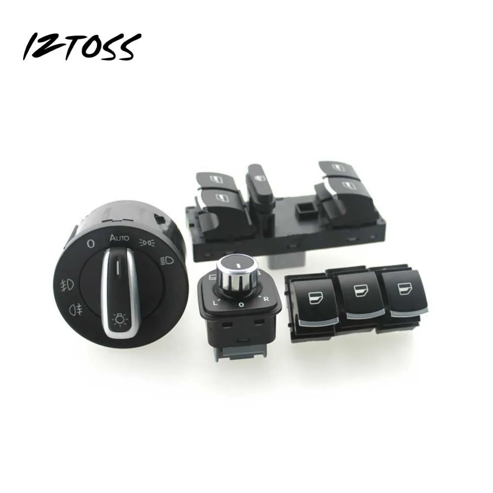 IZTOSS 6 компл. Chrome Цвет фара окно переключатель для VW Passat B6 Jetta Гольф MK5 MK6 CC Tiguan |