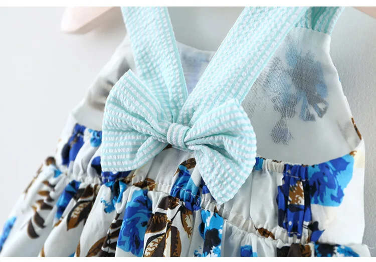 Funnyabc цветок платья для девочек Одежда маленьких летнее платье Детская одежда без