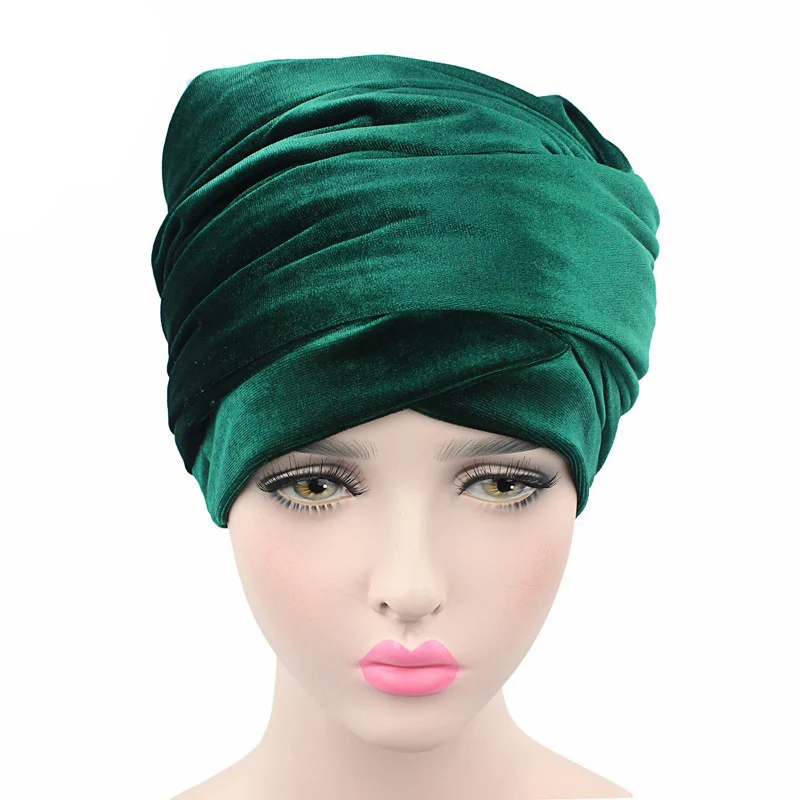 

Newly Ladies Muslim Hijabs Hat Long Tail Bandanas Cap Turban Hat Hair Accessories m99