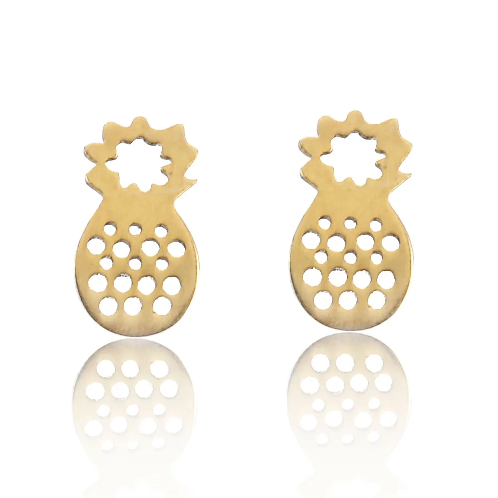 Элегантный Симпатичные Фрукты серьги полый ананас лакомство минималистский