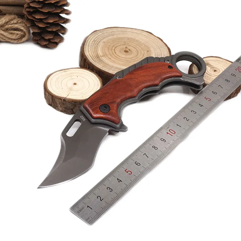 Folding Karambit Knife Camping Hunting Survival Tactical 5cr15mov Blade Outdoor Rescue Claw Knives EDC Pocket Tools | Инструменты