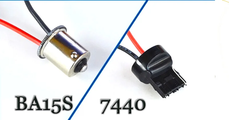 2 шт. автомобиль горки светодиодный 1156 BAU15S T20 7440 BA15S 42 SMD 2835 объектив от белого к