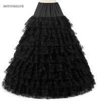 new lace petticoats crinoline underskirt bustle 6 hoops 9 layers fluffy skirt slip vestido longo for ball gown wedding dresses